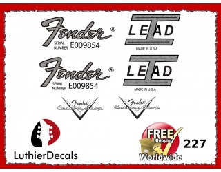 Fender Lead 1 Guitar Decal 227